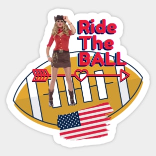 Football  - Ride The Ball Sticker